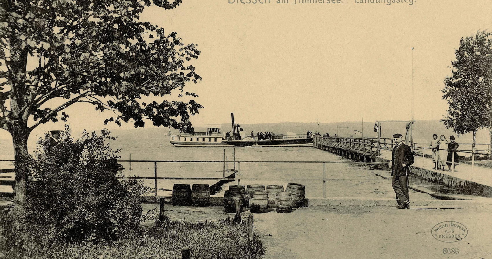 Seeanlagen - Landungssteg Ansichtskarte um 1907